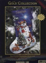 8640 glistening sowman stocking