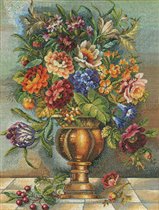 12587  Bronze Flower Vase