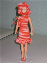 Кукла Вероника в оранжевом костюме