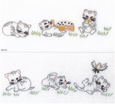 Скатерть с котами - рисунок