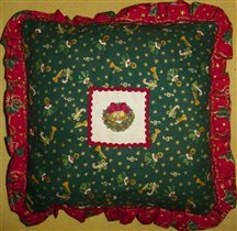 Подарки к Новому Году. Большая подушечка. 40х40 см.