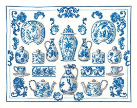 Blue and White China Sampler (Permin)