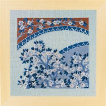 Blue Japanese Porcelain and Flowers (DMC)
