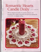 Romantic Hearts Candle Doily