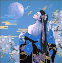 051 - Oriental lady under the moon 
