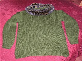 sweter z futerkiem