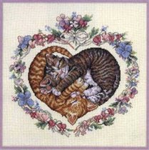 Needle Treasures Loving Cats