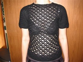 Черная кофточка с коротким рукавом