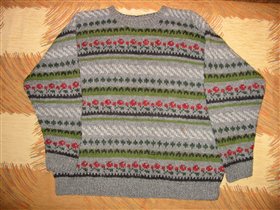 пуловер с жаккардовым узором
