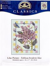 1 Lilac picture-Tableau broderie lilas
