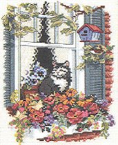 Dim. Windowsill Kitty