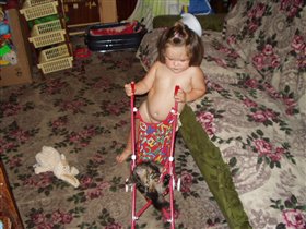а можно и в коляску посадить))