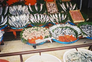 Дары моря на Стамбульском рыбном рынке