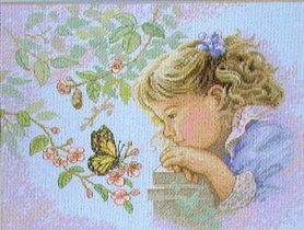 Девочка  с бабочкой