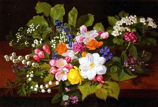 Classic Cross Stitch - fl 185a Spring flowers -