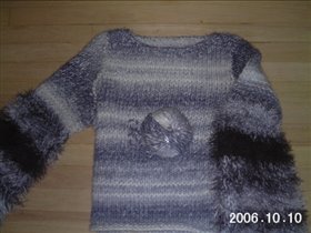 Пряжа и нынешний свитер вместе
