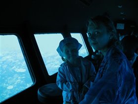 Я и Машулька в подводной части лодки