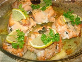  Рыба запеченая в белом вине