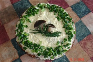 грибной закусочный торт от Ирины К. с гудкука:)