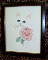 Cat With Rose