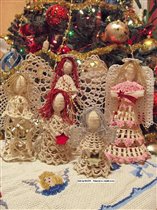 Christmas Angels in Crochet Thread MERRY CHRISTMAS FOR EVERYONE !