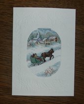 Новогодняя открытка - Сани