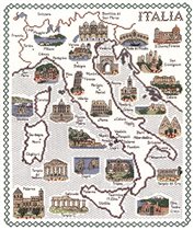 Angela Beazley - Italy Map by Angela Beazley