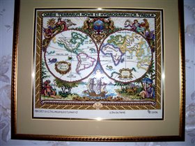 Старая карта мира.