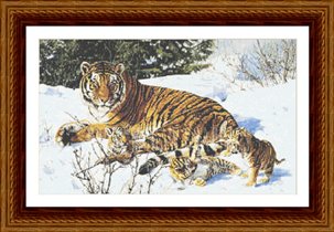 Classic Cross Stitch - an 117 Mother and cubs