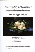 CSC - Giant Magnolia on Blue Cloth