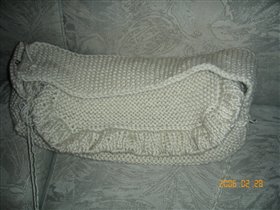 Новая работа в прогрессе- первая сумка, очень толстая пряжа, акрилик