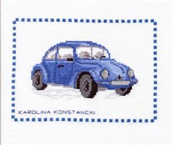 195 Samochod niebieski