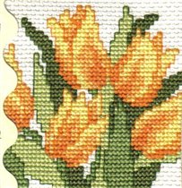 открытка 'Желтые тюльпаны'