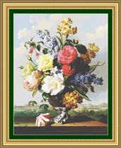 Classic Cross Stitch - fr194 Flowers in an Urn