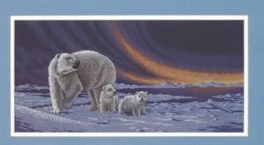 Polar bear & cubs