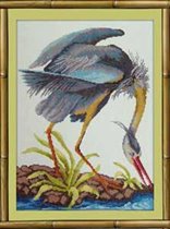 Серый журавль из серии райский сад