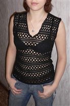 Черная кружевная маечка