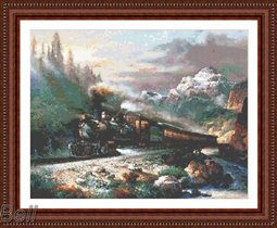 Classic Cross Stitch - tr 113 Canion Railway