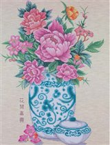 57-B Peony in Vase