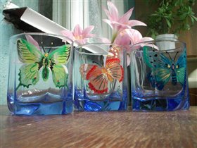 Бабочки - стаканы