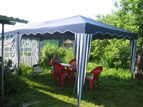 навес в саду