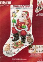 Janlynn 023-02  Santa and Animals Stocking