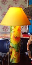 вместо вазы для сухоцветов вышла такая настольная лампа