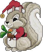 Just CrossStitch Magazine Holiday Fun - Squirrel