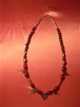 Бусы из Samburu beads с серебром