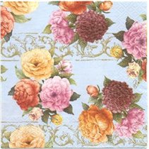 розы на голубом