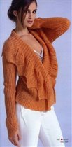 Ажурный пуловер с запаxом из Gedifra