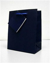 Подарочный пакет однотонный Синий с матовой ламинацией