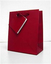 Подарочный пакет однотонный Красный с матовой ламинацией