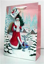 Новогодний подарочный пакет 'Дед Мороз и Заяц'